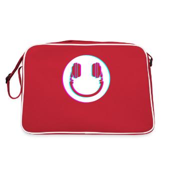 Glitch DJ Retro Techno House Smile DJ - Retro Bag - red/white - Back