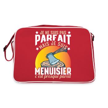 Je Suis Menuisier - Sac Retro - rouge/blanc - Dos