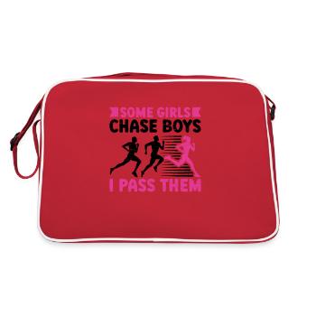 Some Girl Chase Boys Runner Running Girl Track et - Sac Retro - rouge/blanc - Dos