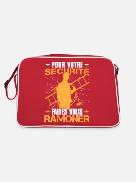 Ramoner Ramoneur Cheminées - Sac Retro - rouge/blanc - Dos