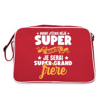 Je Serai Super Grand Frère Garçons - Sac Retro - rouge/blanc - Dos