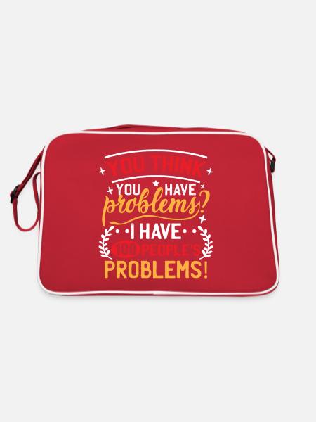 Humour des travailleurs sociaux - Sac Retro - rouge/blanc - Dos