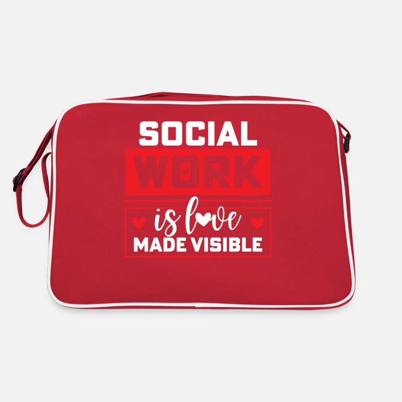 Social Worker Love Retro Bag