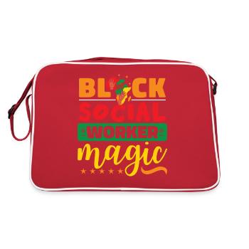 Magie des travailleurs sociaux noirs - Sac Retro - rouge/blanc - Dos