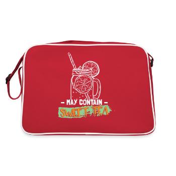 Kann süßen Tee | enthalten Teetrinker | Eistee - Retro Tasche - Rot/Weiß - Hinten