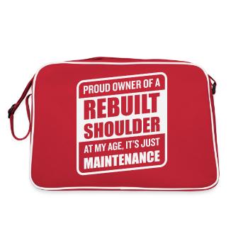 Funny Shoulder Replacement Recovery - Retro Bag - red/white - Back