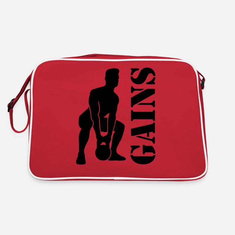 Bodybuilder Force Sport Squats Squats Cadeau Sac Retro