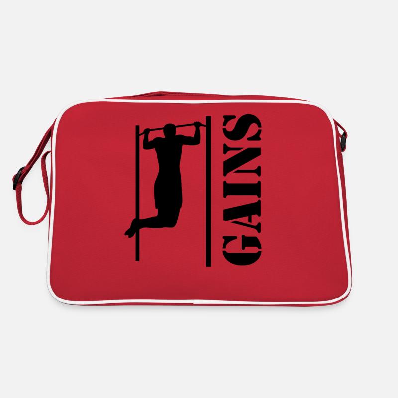 Bodybuilder Strength Sport Pull-ups Gift Retro Bag