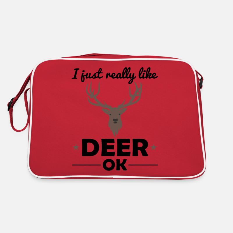 cerf animaux des bois amoureux des animaux dire cadeau Sac Retro