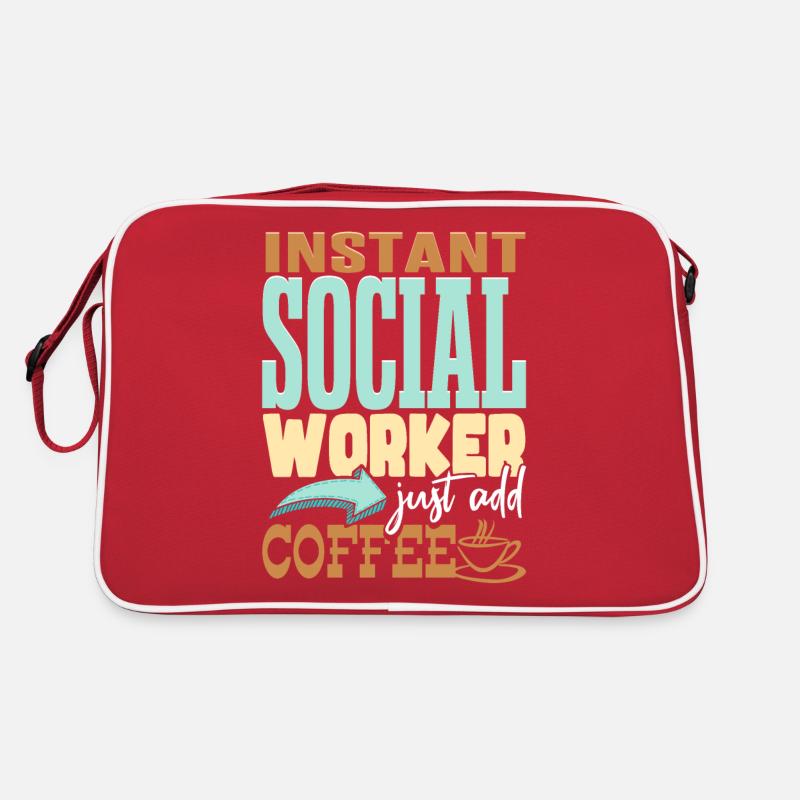 Coffee Social Worker Funny Retro Bag