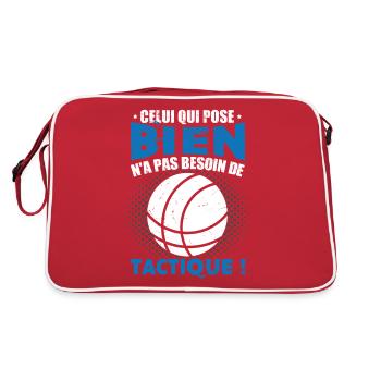 Pétanque Bouliste Humour - Sac Retro - rouge/blanc - Dos