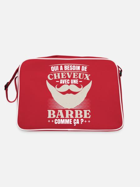 Barbe Humour - Sac Retro - rouge/blanc