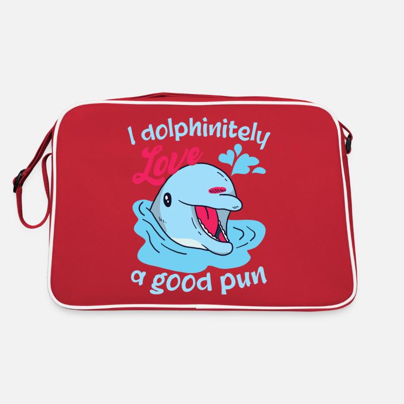 Drôle d’humour de dauphin Sac Retro