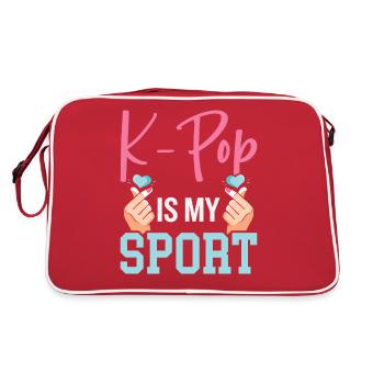 K-Pop Is My Sport - Retro Bag - red/white - Back