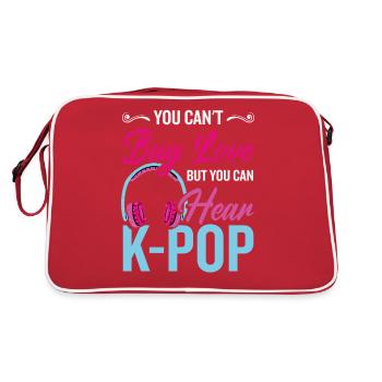 Love K-Pop - Retro Bag - red/white - Back