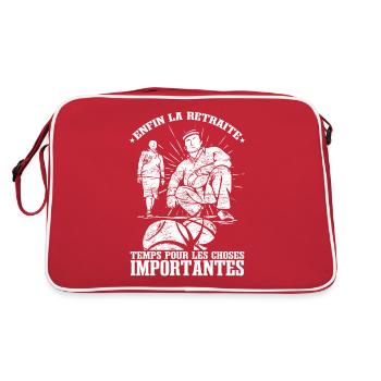 Proverbe Boule Lyonnaise Retraite Bouliste - Sac Retro - rouge/blanc - Dos