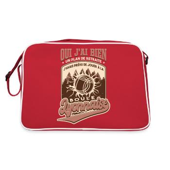 Proverbe Boule Lyonnaise Retraite - Sac Retro - rouge/blanc - Dos