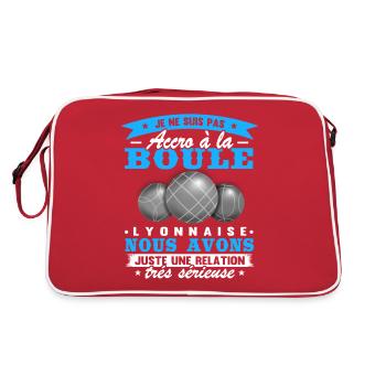 Boule Lyonnaise Cadeau amusant - Sac Retro - rouge/blanc - Dos