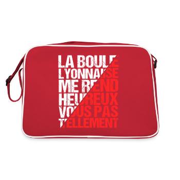 Bouliste Proverbe Boule Lyonnaise Drôle - Sac Retro - rouge/blanc - Dos