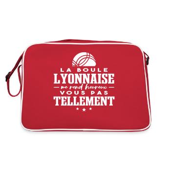 La Boule Lyonnaise Me Rend Heureux Bouliste - Sac Retro - rouge/blanc - Dos