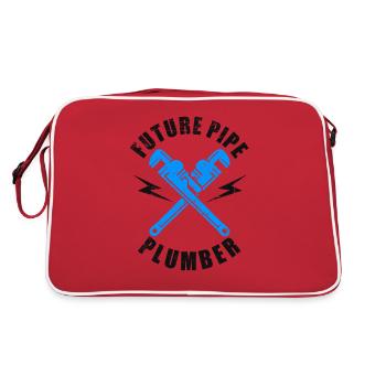 Sanitary Pipefitter Pipes Pipefitting Future Pipe - Retro Bag - red/white - Back