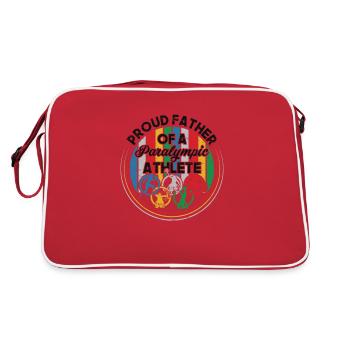Stolzer Vater Des Paralympischen - Retro Tasche - Rot/Weiß - Hinten