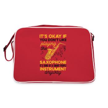 Saxophone musicians play jazz musicians - Retro Bag - red/white - Back
