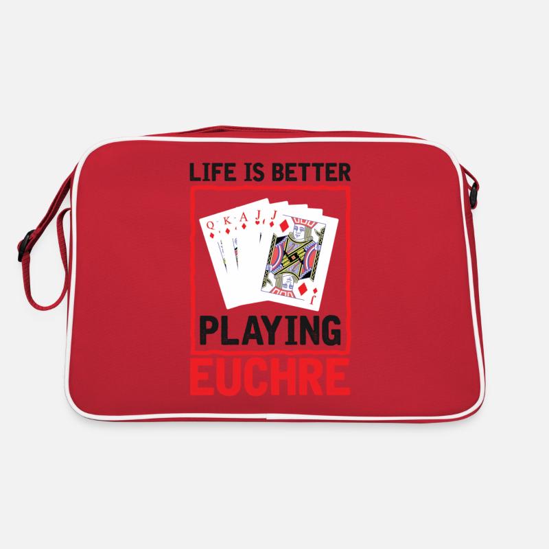 Life Better Playing Euchre - Euchre Player Card Retro Tasche