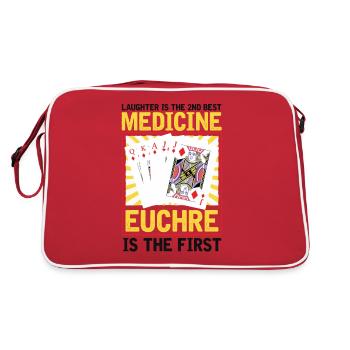 Medicine Euchre - Euchre Player Card Game Euchre - Retro Bag - red/white - Back