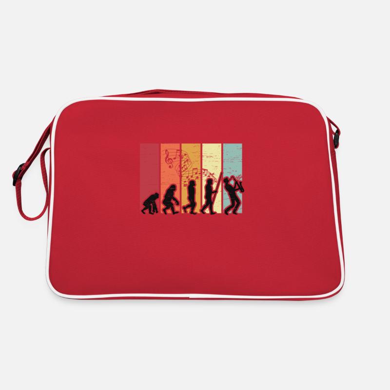 Human Evolution Saxophone Jazz Musician Retro Bag