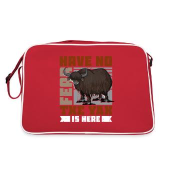 Have no fear the Yak is here - Retro Tasche - Rot/Weiß - Hinten