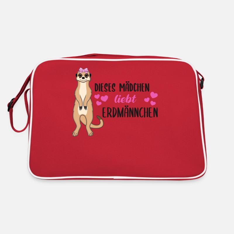 Erdmännchen Spruch Geschenk Damen Mädchen Retro Tasche