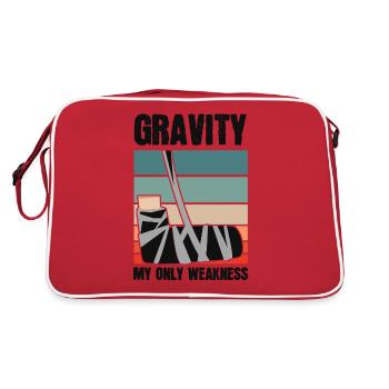 La gravité ma seule faiblesse osseuse - Sac Retro - rouge/blanc - Dos