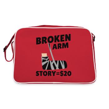 Broken Arm History Bone Elbow - Retro Bag - red/white - Back
