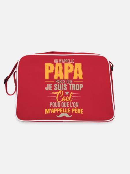 Fête Des Pères | Père | On M'Appelle Papa - Sac Retro - rouge/blanc - Dos