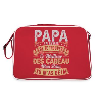 Drole Fête De Père Papa - Sac Retro - rouge/blanc - Dos