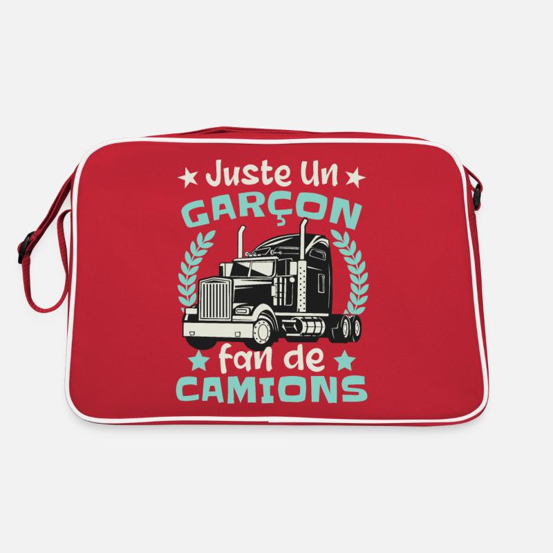 Fan de Camions - Sac Retro - rouge/blanc