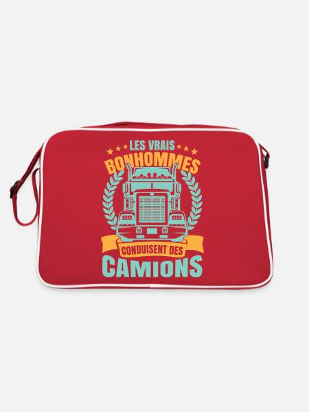 Camion Humour Chauffeur Poids Lourd - Sac Retro - rouge/blanc - Dos