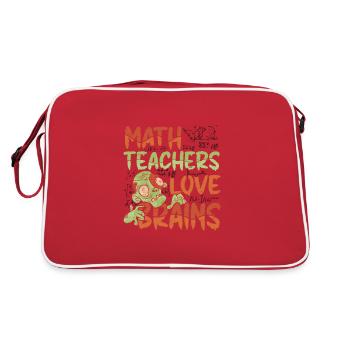 Les professeurs de mathématiques adorent les cerveaux - Costume d’Halloween - Sac Retro - rouge/blanc - Dos