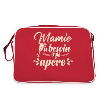 Mamie Apéro Humour - Sac Retro - rouge/blanc - Dos