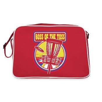 Frisbee Disc Golf drôle Humour - Sac Retro - rouge/blanc - Dos