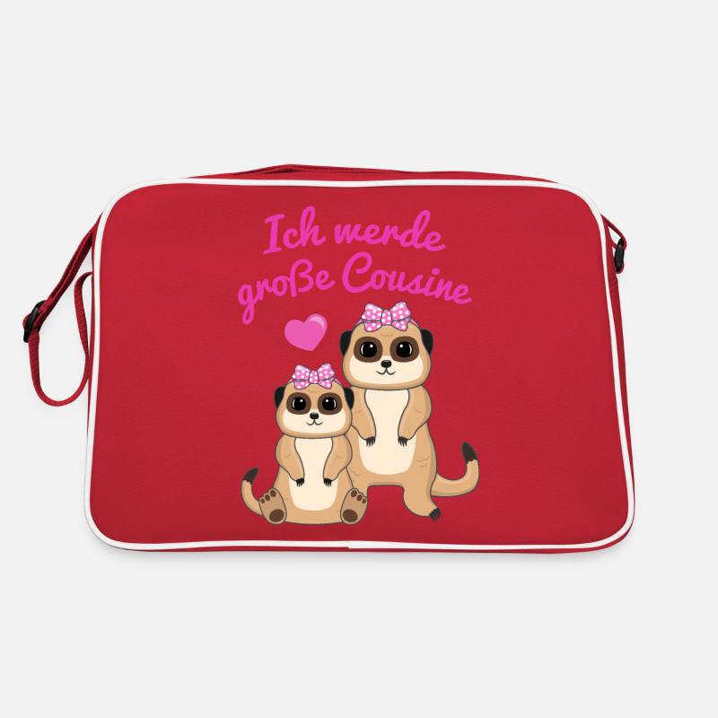 Ich Werde Große Cousine Erdmännchen Geschenk Retro Tasche