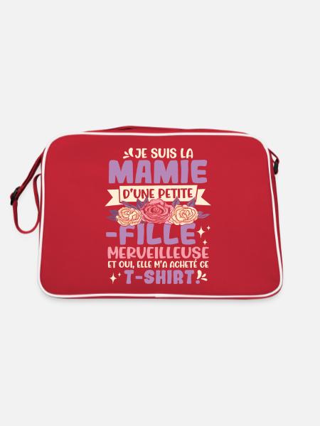 Grand-Mère Mamie Petite-Fille - Sac Retro - rouge/blanc - Dos