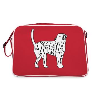 Dalmatian Dog Lovers Cadeau - Sac Retro - rouge/blanc - Dos