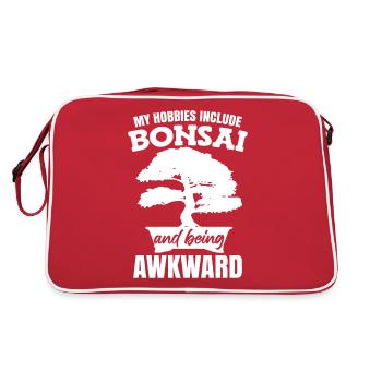 My Hobby Include Bonsai - Retro Bag - red/white - Back