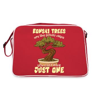 Funny Bonsai Tree - Retro Bag - red/white - Back