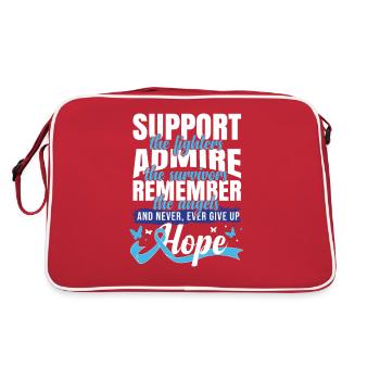 Mois de la sensibilisation au cancer du côlon - Sac Retro - rouge/blanc - Dos