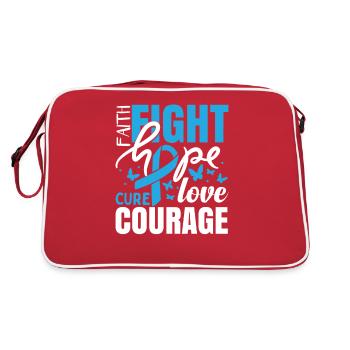 Sensibilisation au cancer du côlon - Sac Retro - rouge/blanc - Dos
