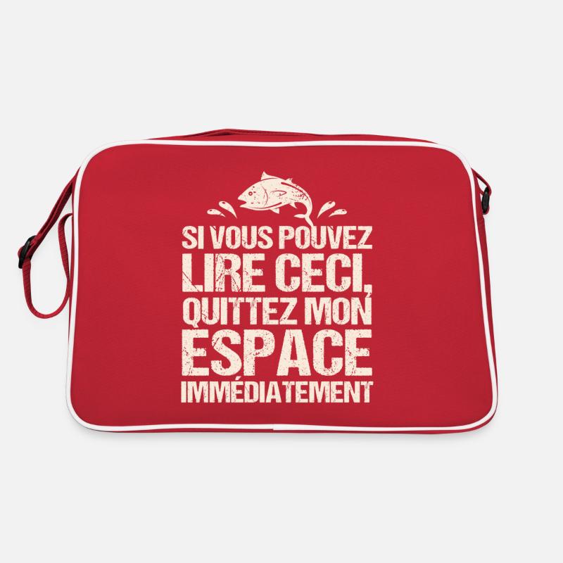 Pêche Humour - Sac Retro - rouge/blanc