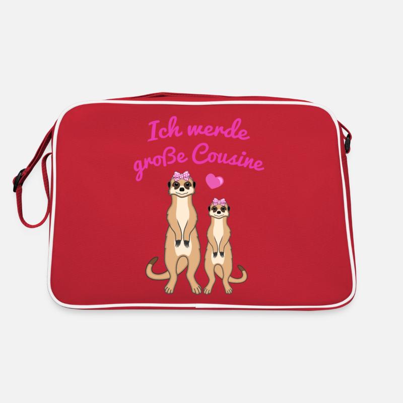 Ich Werde Große Cousine Erdmännchen Geschenk Retro Tasche